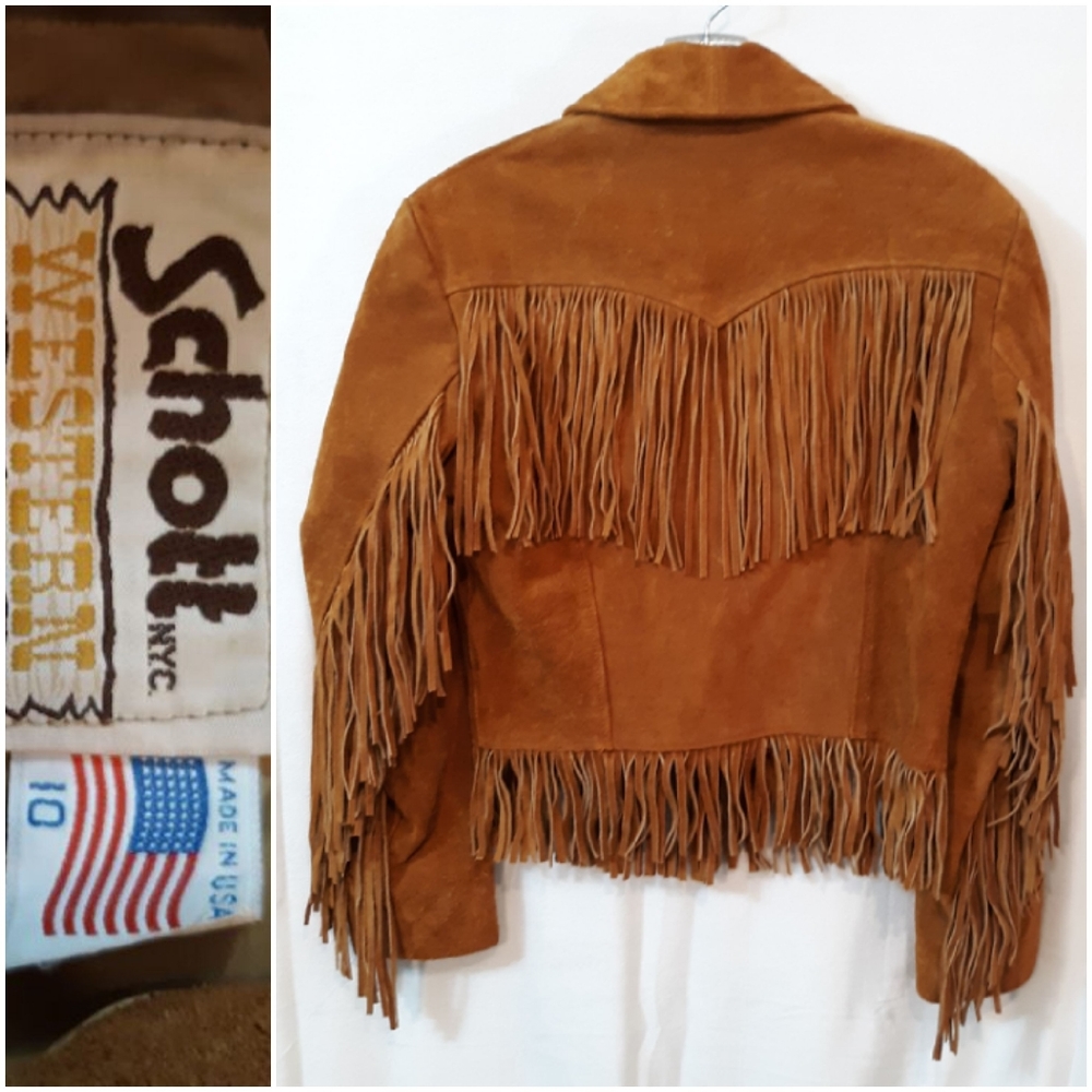 Vintage Schott NYC Western Fringe Suede Coat - Picture 6 of 9